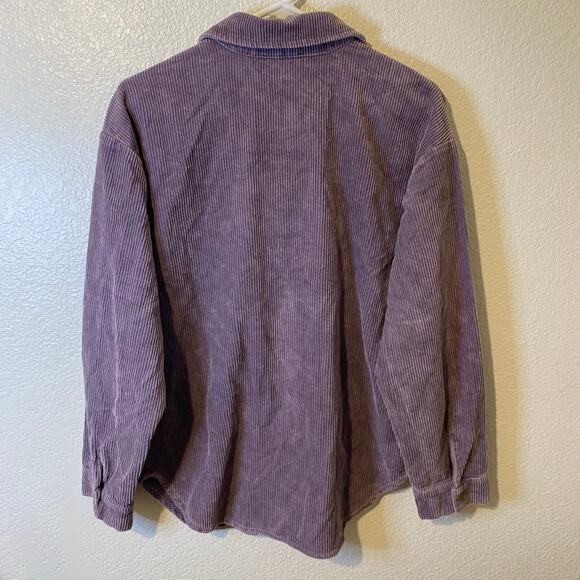 NEW Lulus Lavender Purple Corduroy Button Shirt Jacket Shacket Size Medium NWT - Picture 7 of 7